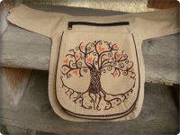 Seitentasche beige Lebensbaum M