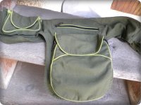 Seitentasche olivgrün uni L
